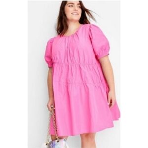 Future Collective w/ Gabriella Karefa-Johnson Puff Sleeve Pink Drawcord Mini